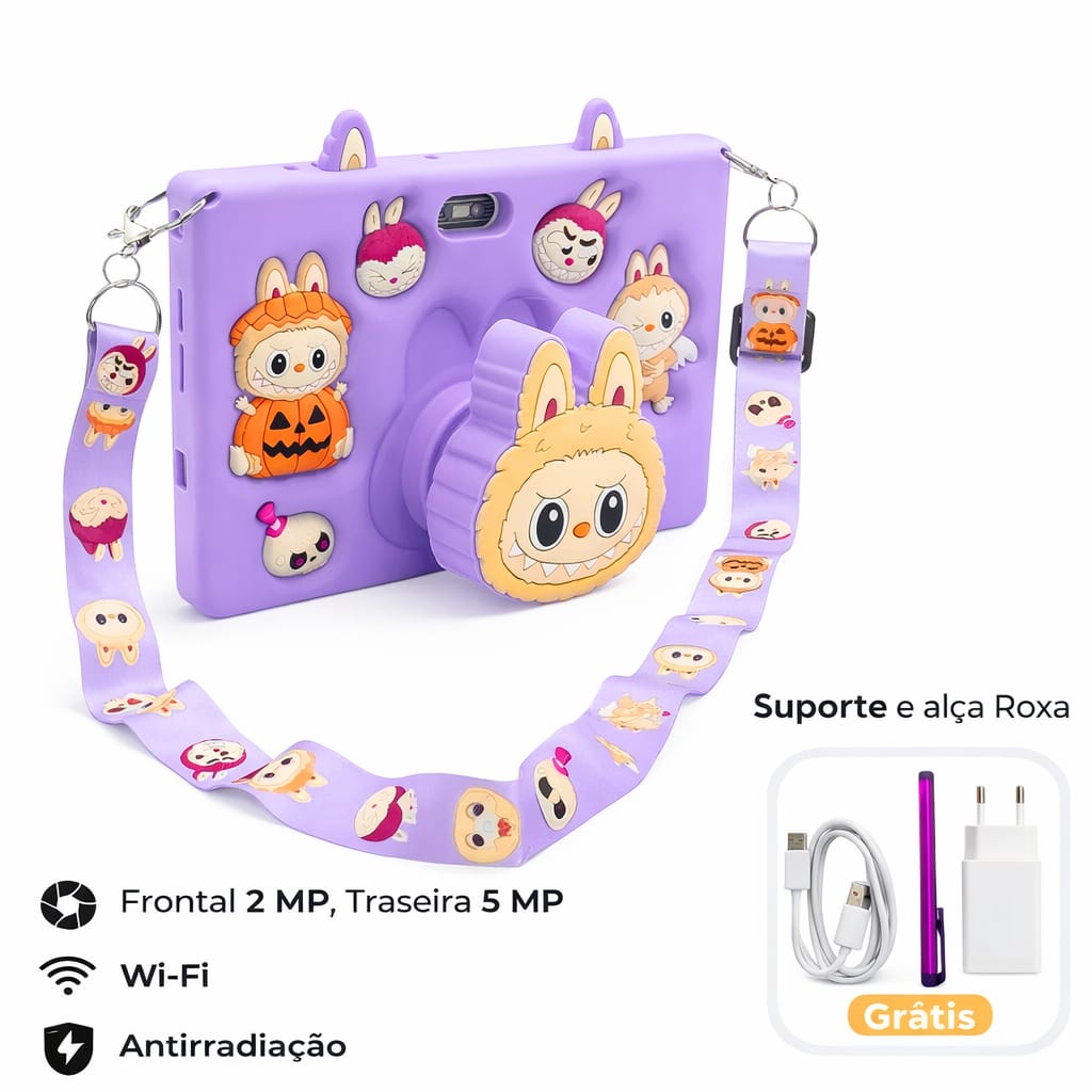 Tablet Infantil Labubu 128GB Android 7” | Diversão, Aprendizado e Desempenho para o Dia a Dia