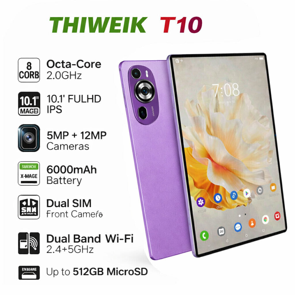 Tablet T10 512GB Android 10.1” | Máximo Desempenho, Conectividade e Produtividade Completa