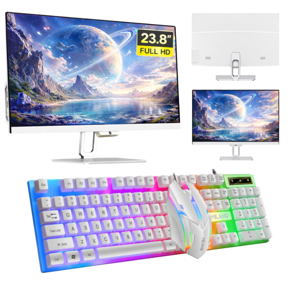 PC All in One 23.8” Intel Core i5 | 16GB RAM | SSD 512GB | Windows 10 | Com Teclado e Mouse – Milang T6